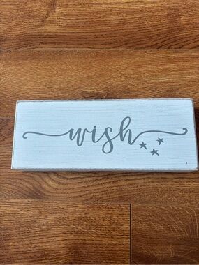 Wooden 'Wish' Decorative Sign